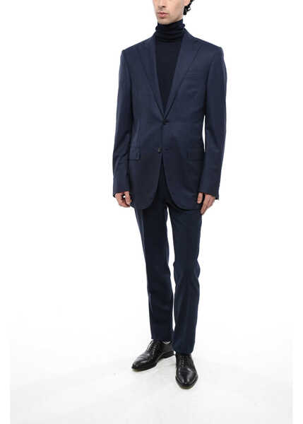 Sacouri CORNELIANI Virgin Wool Leader Blazer With Flap Pockets Blue Barbati (BM 16538994) 4
