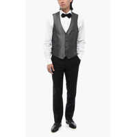 Veste pentru Barbati - Veste costum CORNELIANI Two-Tone Silk Waistcoat Black Barbati (BM 16539000) - B-mall.ro