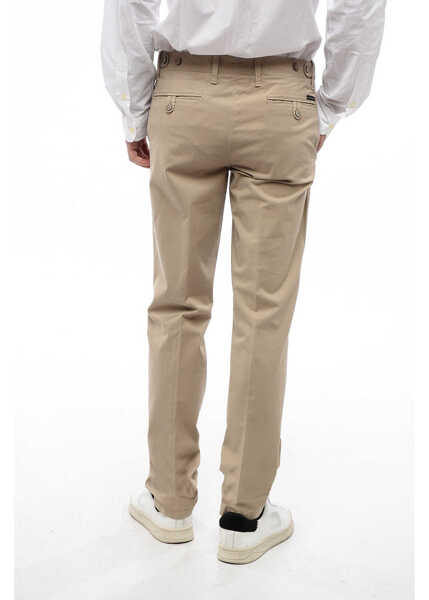 Pantaloni casual CORNELIANI Id Stretch Cotton Chinos Pants With Belt Loops Beige Barbati (BM 16539372) 2