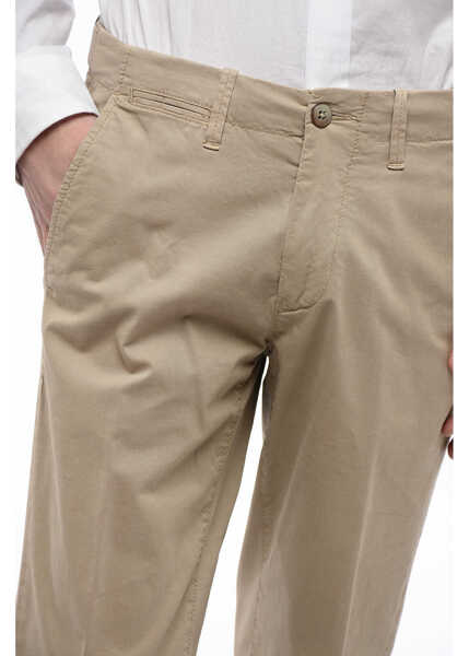 Pantaloni casual CORNELIANI Id Stretch Cotton Chinos Pants With Belt Loops Beige Barbati (BM 16539372) 3