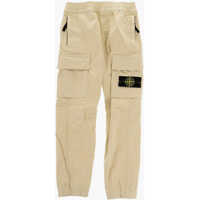 Pantaloni Stone Island Stretch Cotton Cargo Pants With Elastic Waistband