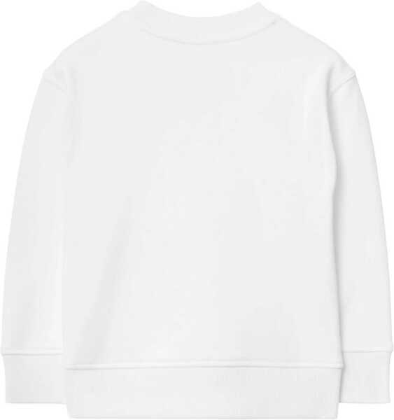 Bluze de trening Burberry Kids Brushed- Cotton Crew-Neck Sweatshirt Black & White Baieti (BM 16539423) 2