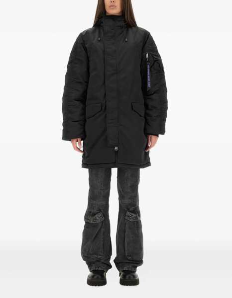 Bomber jacket Alpha Industries Long Bomber Jacket N-3B BLACK Femei (BM 16539591) 2