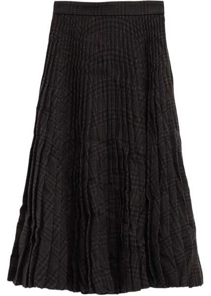 Fuste casual Balenciaga Pleated Skirt. BROWN Femei (BM 16539612) 2