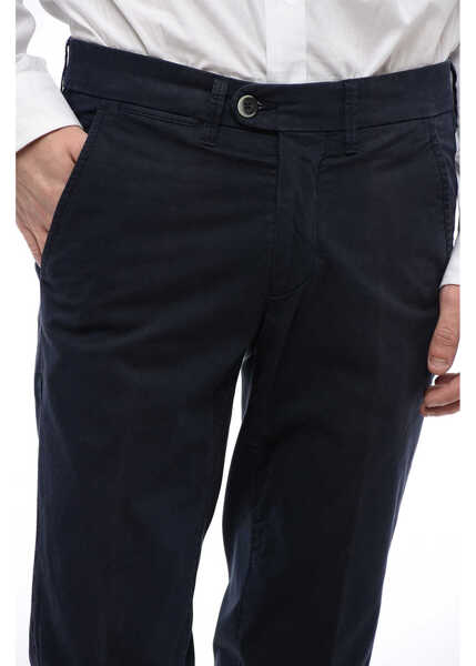 Pantaloni casual CORNELIANI Id Cotton Blend Slim Fit Chinos Pants Blue Barbati (BM 16539789) 3