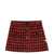 N°21 Kids Buffalo Checked Wool Blend Skirt With Front Buttoning Black
