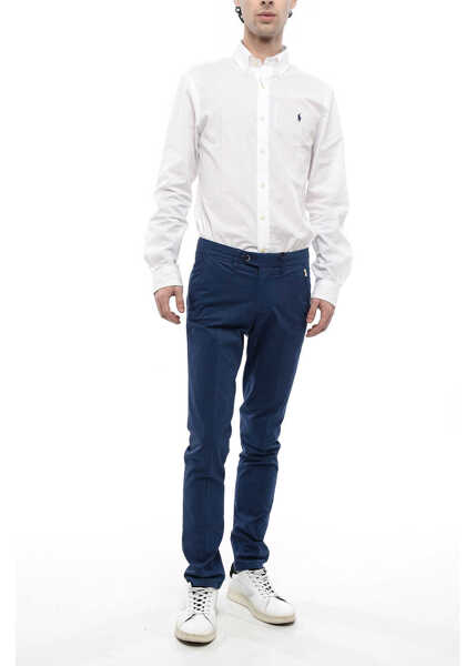 Pantaloni casual CORNELIANI Id Chino Pants Blue Barbati (BM 16540017) 4