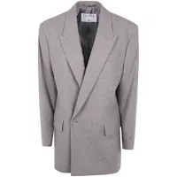 Sacouri Filippa K Double Breasted Flannel Blazer Clothing Femei