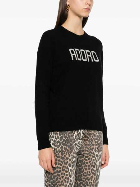 Pulovere Mc2 Saint Barth MC2 Saint Barth Black Sweater With Adoro Print Black Femei (BM 16544166) 3