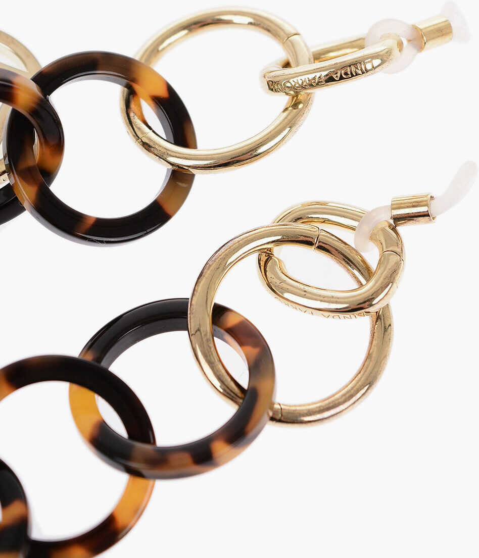 Ochelari de soare LINDA FARROW Chain Glasses Holder With Golden Pendants Brown Femei (BM 16545204) 3