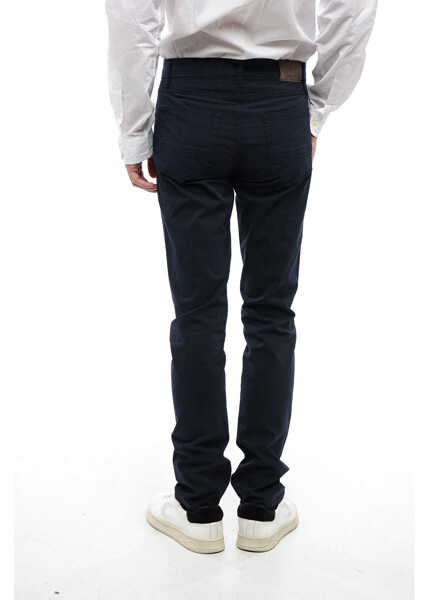 Pantaloni casual CORNELIANI Id Chino Pants With Suede Patch Blue Barbati (BM 16545219) 2