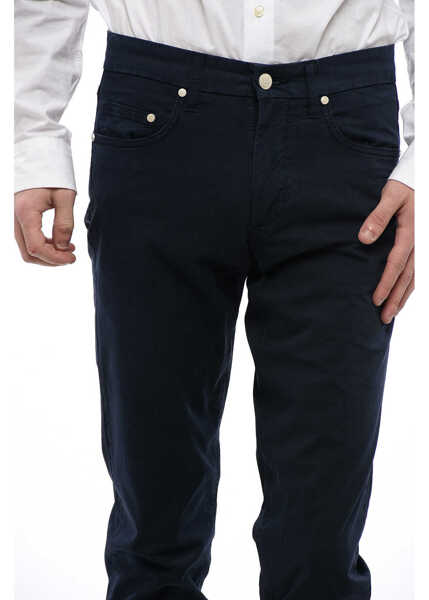 Pantaloni casual CORNELIANI Id Chino Pants With Suede Patch Blue Barbati (BM 16545219) 3