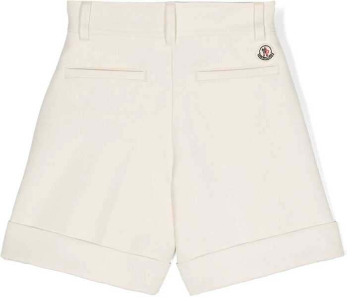 Pantaloni scurti Moncler Cuffed Hem Cotton Twill Shorts White Baieti (BM 16545264) 2