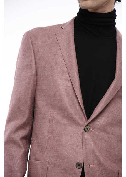 Sacouri elegante CORNELIANI Silk And Virgin Wool Side Vents Notch Lapel Gate 2-Button Bl Pink Barbati (BM 16545297) 3