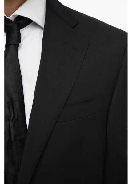 Costume CORNELIANI 2 Button Leader Virgin Wool Suit With Flap Pockets Black Barbati (BM 16545480) 3