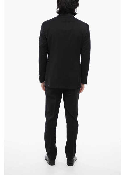 Costume CORNELIANI 2 Button Leader Virgin Wool Suit With Flap Pockets Black Barbati (BM 16545480) 4