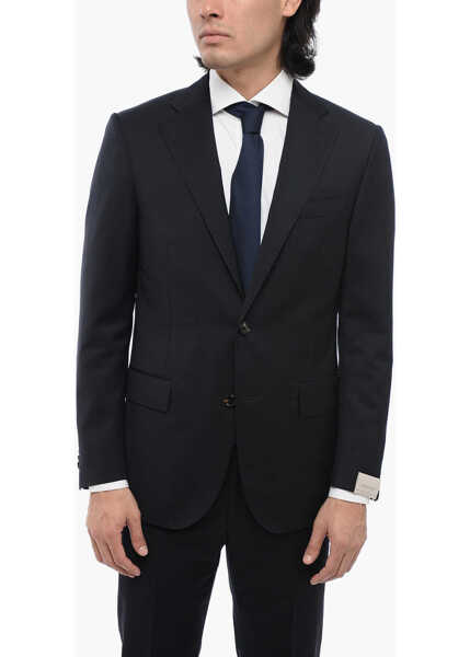 Costume CORNELIANI 2 Button Leader Virgin Wool Suit With Flap Pockets Blue Barbati (BM 16545483) 2