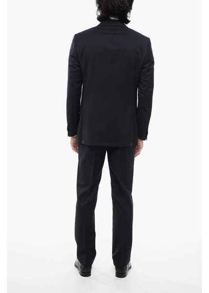 Costume CORNELIANI 2 Button Leader Virgin Wool Suit With Flap Pockets Blue Barbati (BM 16545483) 4