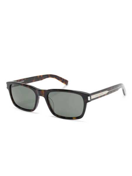 Ochelari de soare Saint Laurent Saint Laurent Printed Acetate SL 662 Sunglasses Brown Barbati (BM 16545999) 2