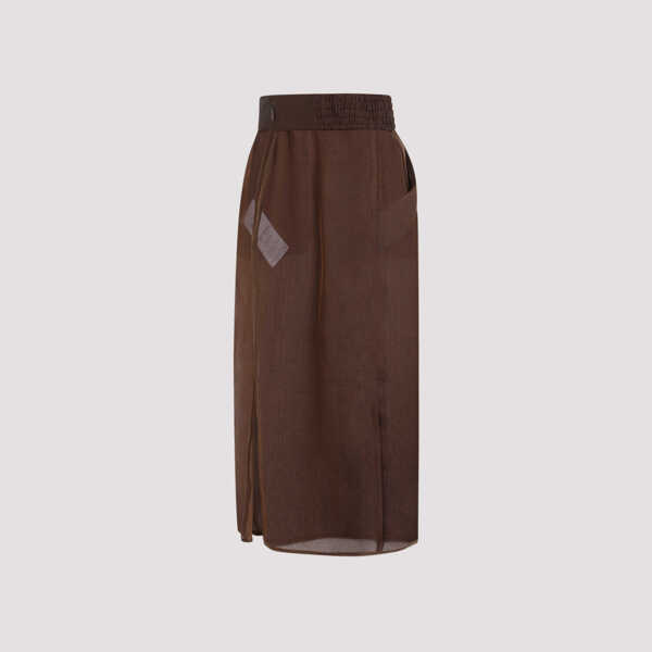 Fuste lungi Saint Laurent SAINT LAURENT 769270.Y3F58 Brown Femei (BM 16550436) 6