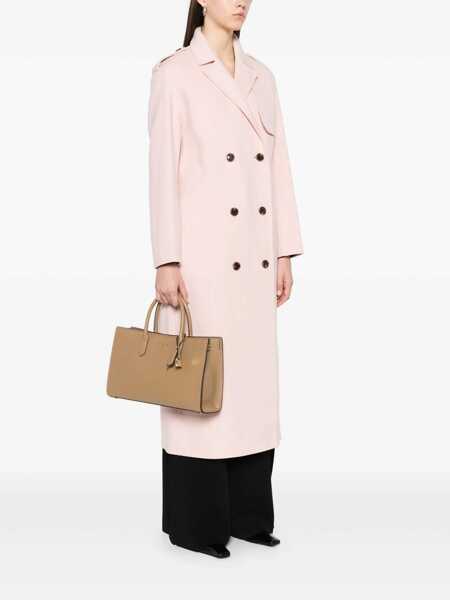 Genti de mana Michael Kors Scarlett Beige Handbag With Logo Lettering On The Front And Hanging Key Fob In Grained Leather Woman Beige Femei (BM 16560966) 2