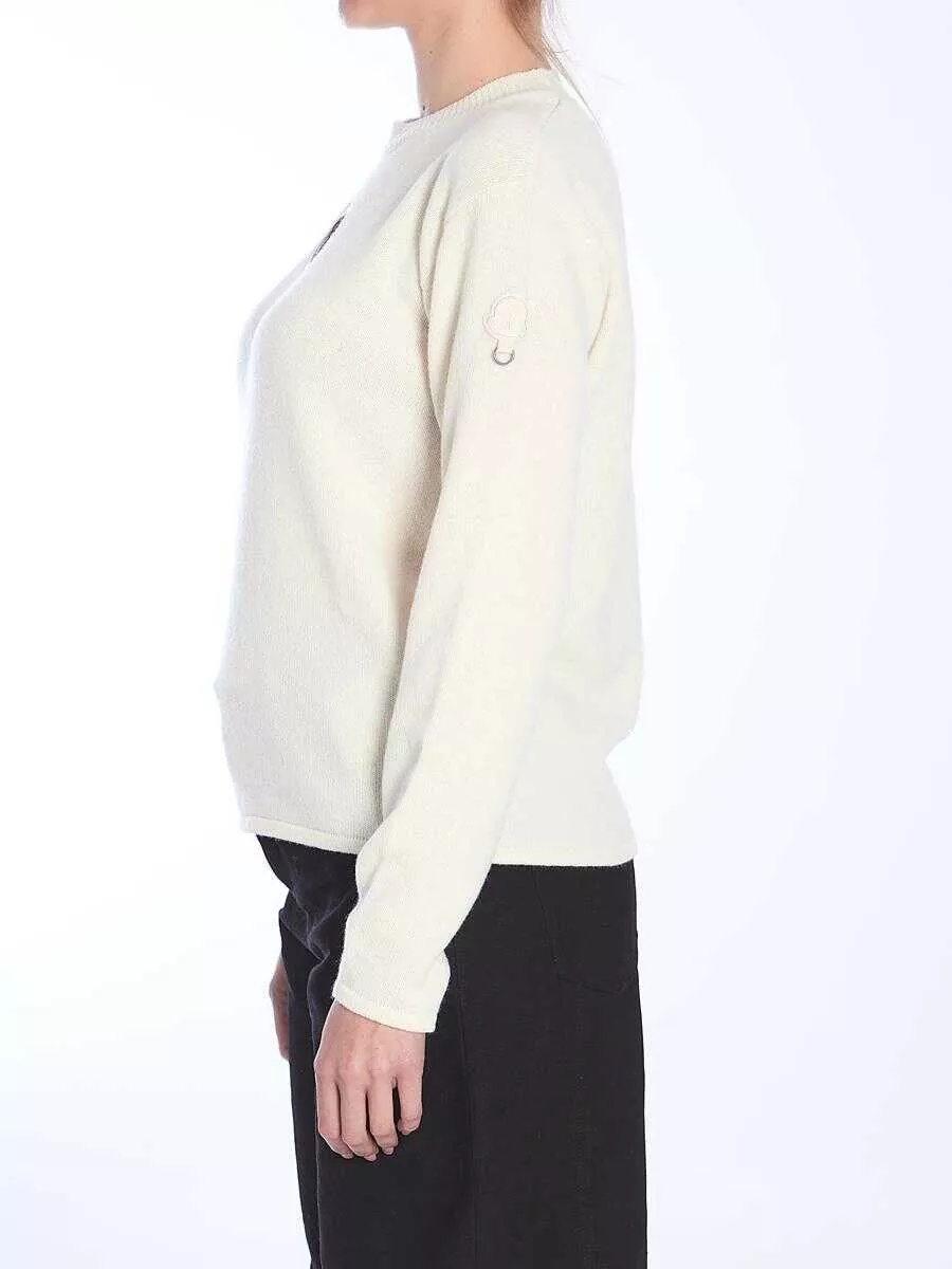 Pulovere MONCLER x WILLOW SMITH White Wool Sweater WHITE Femei (BM 16560981) 3