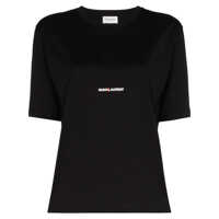 Tricouri Saint Laurent Logo Cotton T-Shirt Femei