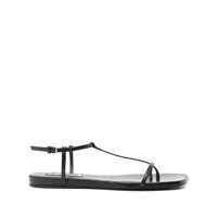 Balerini Black Sandals With Ankle Buckle Closure In Leather Woman Femei