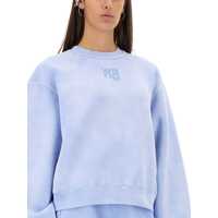 Topuri Alexander Wang Dama - Bluze de trening Alexander Wang Sweatshirt With Logo BABY BLUE Femei (BM 16564950) - B-mall.ro
