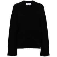Pulovere Black Oversize Sweater In Wool And Cashmere Woman Femei