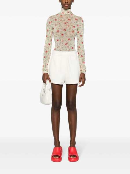 Body-uri Prada Prada Floral Mesh Bodysuit Red Femei (BM 16576875) 2