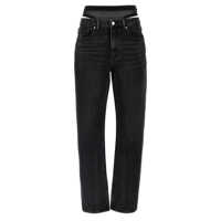 Blugi Alexander Wang 'Slit Hem Prestyle Hotfix Mesh Undie' Jeans Femei
