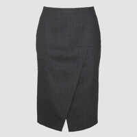 Fuste Fendi Dark Grey Wool Skirt Femei