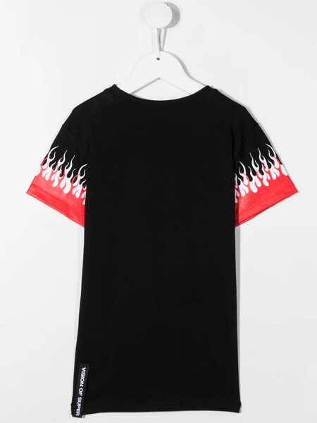 Tricouri Vision of Super Black Kids Tshirt With Double Flame BLACK Baieti (BM 16584486) 2