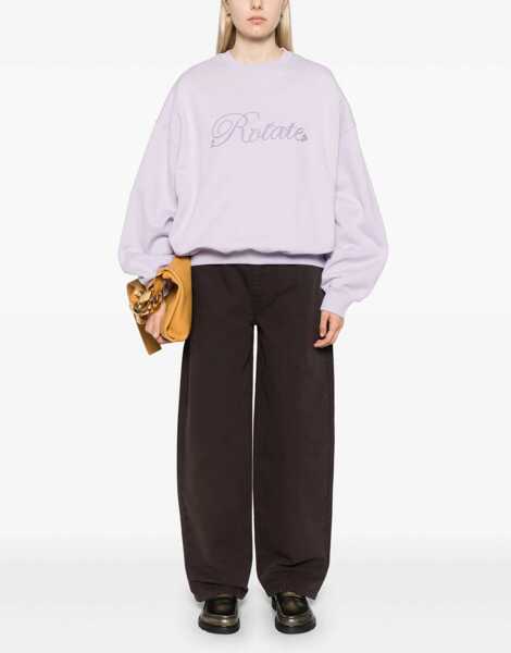 Pantaloni casual ROTATE Birger Christensen Wide Leg Pants BROWN Femei (BM 16584732) 2