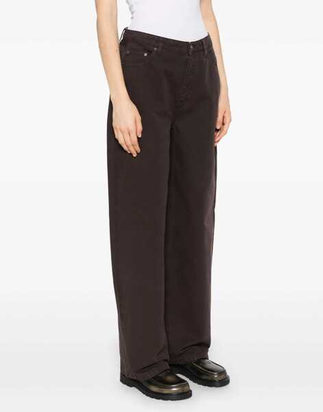 Pantaloni casual ROTATE Birger Christensen Wide Leg Pants BROWN Femei (BM 16584732) 3