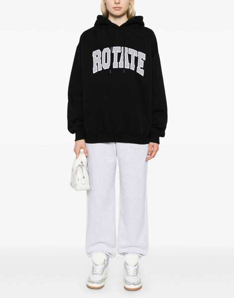 Bluze de trening ROTATE Birger Christensen Heavy Cotton Sweatshirt BLACK Femei (BM 16584837) 2