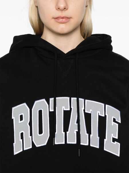 Bluze de trening ROTATE Birger Christensen Heavy Cotton Sweatshirt BLACK Femei (BM 16584837) 5