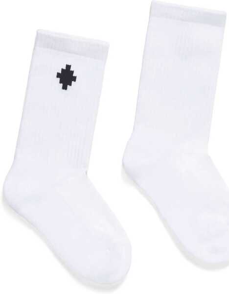 Sosete Marcelo Burlon Logo Cross High Socks WHITE Baieti (BM 16587801) 2