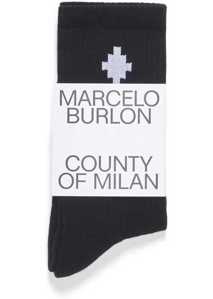 Sosete Marcelo Burlon Logo Cross High Socks BLACK Baieti (BM 16587840) 3