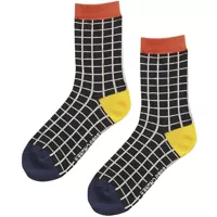 Sosete Black Checkered Short Socks Baieti