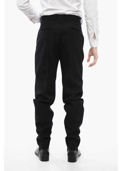 Pantaloni casual Jil Sander 4-Pocketed Virgin Wool Pants With Hidden Closure Black Barbati (BM 16588659) 2