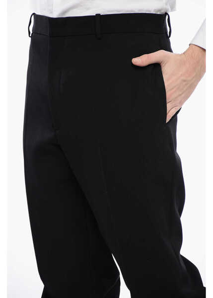 Pantaloni casual Jil Sander 4-Pocketed Virgin Wool Pants With Hidden Closure Black Barbati (BM 16588659) 3