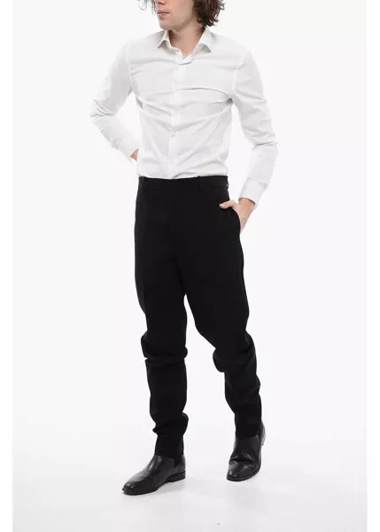 Pantaloni casual Jil Sander 4-Pocketed Virgin Wool Pants With Hidden Closure Black Barbati (BM 16588659) 4