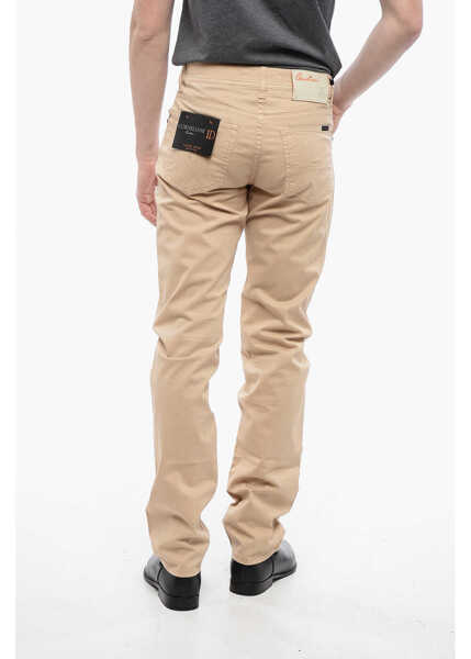 Pantaloni casual CORNELIANI Id 5-Pocketed Stretch Cotton Pants With Belt Loops Beige Barbati (BM 16588692) 2