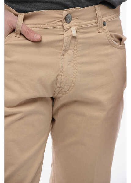 Pantaloni casual CORNELIANI Id 5-Pocketed Stretch Cotton Pants With Belt Loops Beige Barbati (BM 16588692) 3