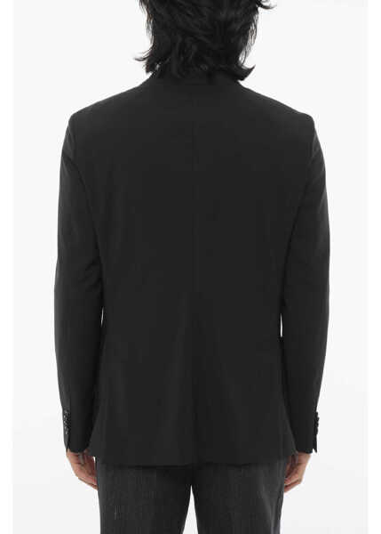 Sacouri CORNELIANI Cc Collection Stretch Wool Unlined Blazer Blue Barbati (BM 16588713) 2