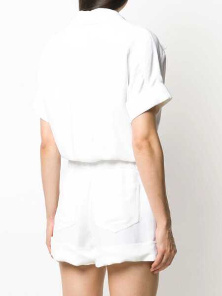 Salopete Balmain Crepe-De-Chine Double-Breasted Playsuit White Femei (BM 16588728) 4