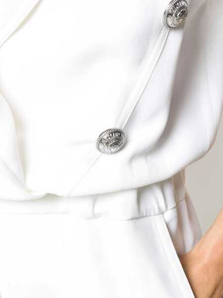 Salopete Balmain Crepe-De-Chine Double-Breasted Playsuit White Femei (BM 16588728) 5