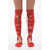 Maison Margiela Silk Blend Lace-Up Tabi Thing-Highs Red